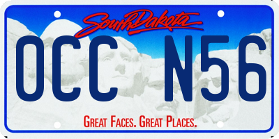 SD license plate 0CCN56