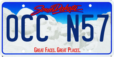 SD license plate 0CCN57