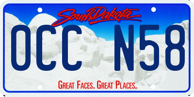 SD license plate 0CCN58