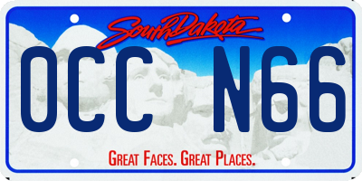 SD license plate 0CCN66
