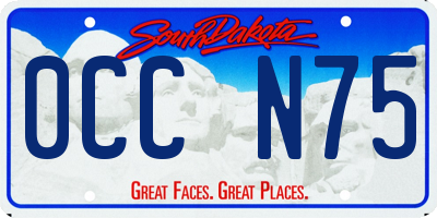 SD license plate 0CCN75