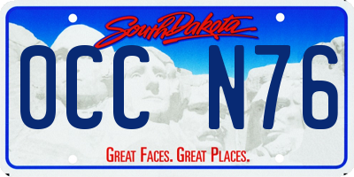SD license plate 0CCN76