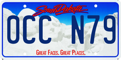 SD license plate 0CCN79