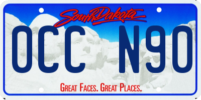 SD license plate 0CCN90