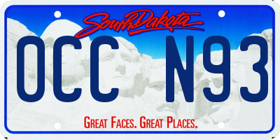 SD license plate 0CCN93