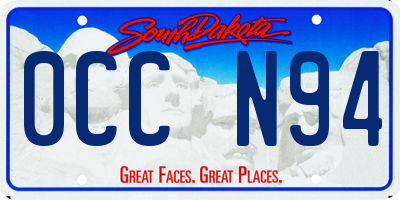 SD license plate 0CCN94