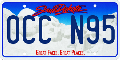 SD license plate 0CCN95