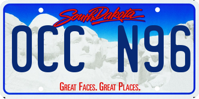 SD license plate 0CCN96