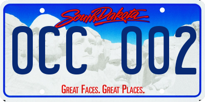 SD license plate 0CCO02