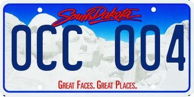 SD license plate 0CCO04