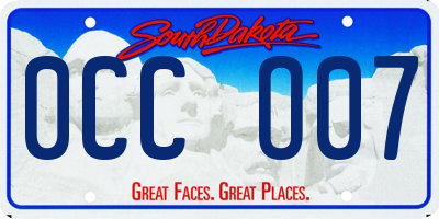 SD license plate 0CCO07