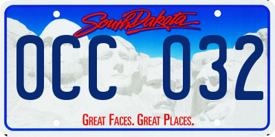SD license plate 0CCO32