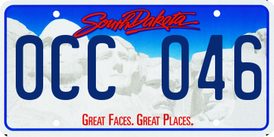 SD license plate 0CCO46