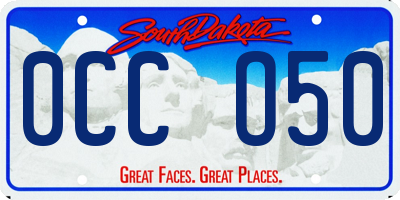 SD license plate 0CCO50