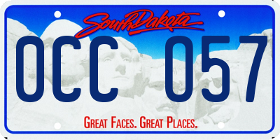 SD license plate 0CCO57