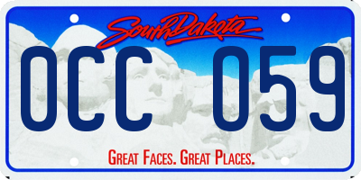 SD license plate 0CCO59