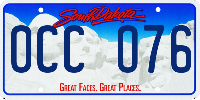 SD license plate 0CCO76