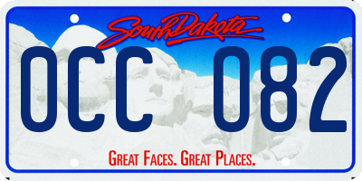 SD license plate 0CCO82