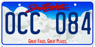SD license plate 0CCO84