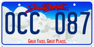 SD license plate 0CCO87
