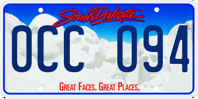 SD license plate 0CCO94