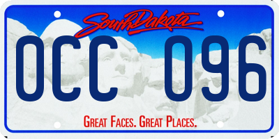 SD license plate 0CCO96