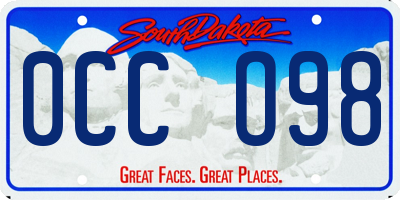 SD license plate 0CCO98