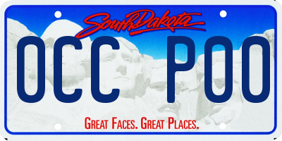 SD license plate 0CCP00