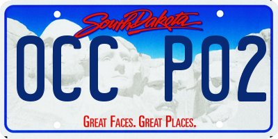 SD license plate 0CCP02
