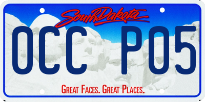 SD license plate 0CCP05