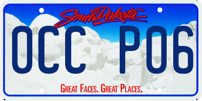 SD license plate 0CCP06