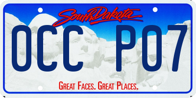 SD license plate 0CCP07