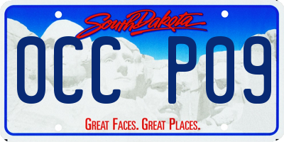 SD license plate 0CCP09