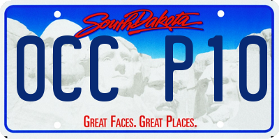 SD license plate 0CCP10