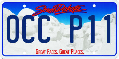 SD license plate 0CCP11