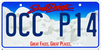 SD license plate 0CCP14