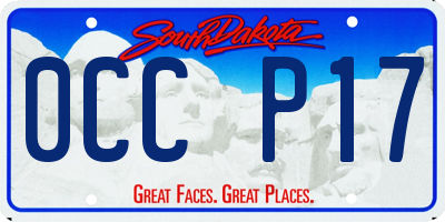 SD license plate 0CCP17