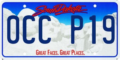 SD license plate 0CCP19