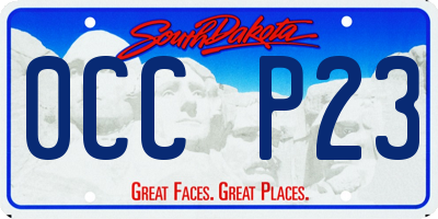 SD license plate 0CCP23