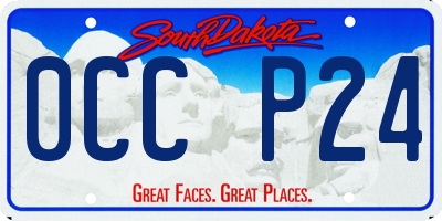 SD license plate 0CCP24