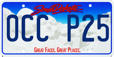SD license plate 0CCP25