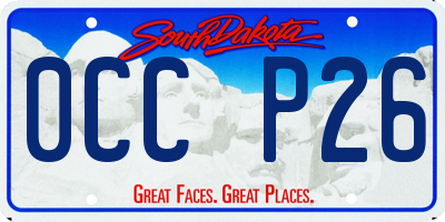 SD license plate 0CCP26