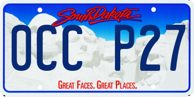 SD license plate 0CCP27