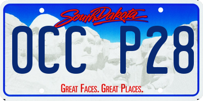 SD license plate 0CCP28