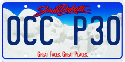 SD license plate 0CCP30