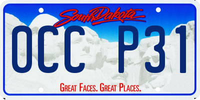 SD license plate 0CCP31