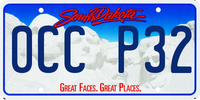 SD license plate 0CCP32