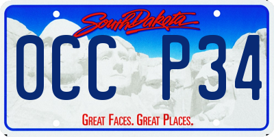 SD license plate 0CCP34