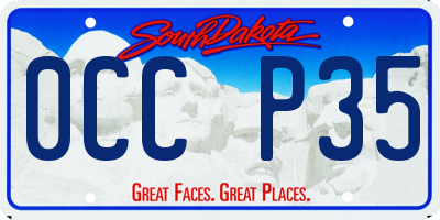 SD license plate 0CCP35