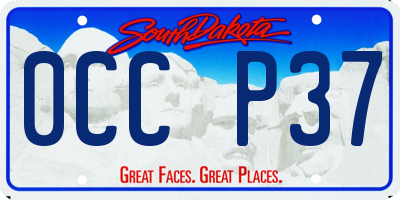 SD license plate 0CCP37